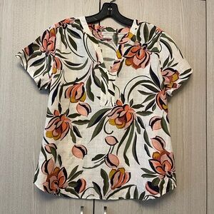 Van Heusen Floral Women's Blouse - Pink, Green, White